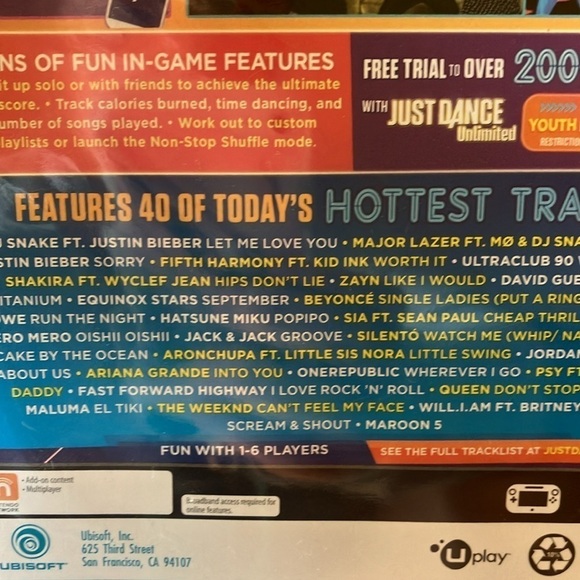 WiiU: Just Dance 2017- 40 hit songs- various artists - Picture 7 of 16